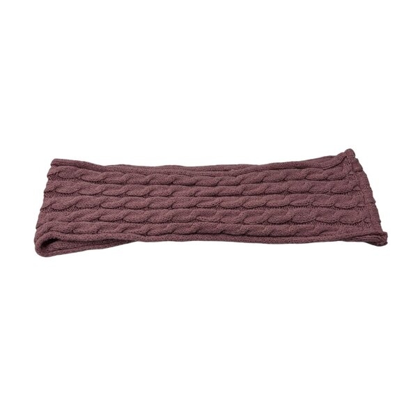 Knitted Pink Infinity Scarf Cable Knit Design Soft & Warm Polyester Fabric For W - Picture 2 of 5